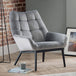Velvet Accent Chair With Metal Frame - Lucerne