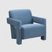 Velvet Armchair 84cm Wide Angular - Apex