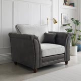 Velvet Armchair Fullback - Bella