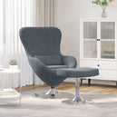 Velvet Armchair With Footstool - Vantage Home