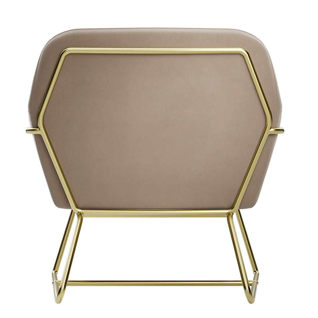 Velvet Armchair With Gold Frame - Charles