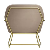 Velvet Armchair With Gold Frame - Charles
