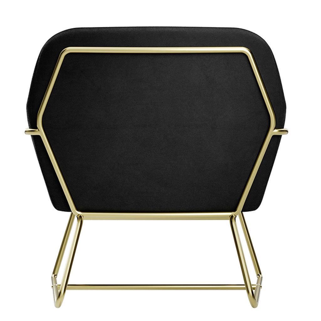 Velvet Armchair With Gold Frame - Charles