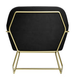 Velvet Armchair With Gold Frame - Charles