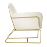 Velvet Armchair With Gold Frame - Charles