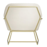Velvet Armchair With Gold Frame - Charles