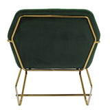 Velvet Armchair With Gold Frame - Charles