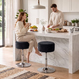 Velvet Bar Stool 38.5cm Wide Adjustable - Velmora