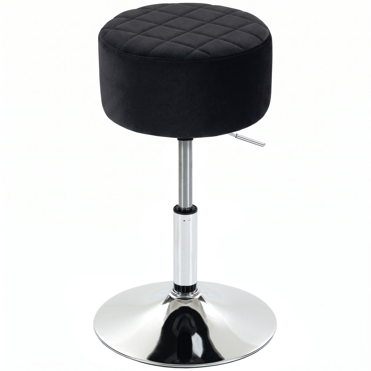 Velvet Bar Stool 38.5cm Wide Adjustable - Velmora