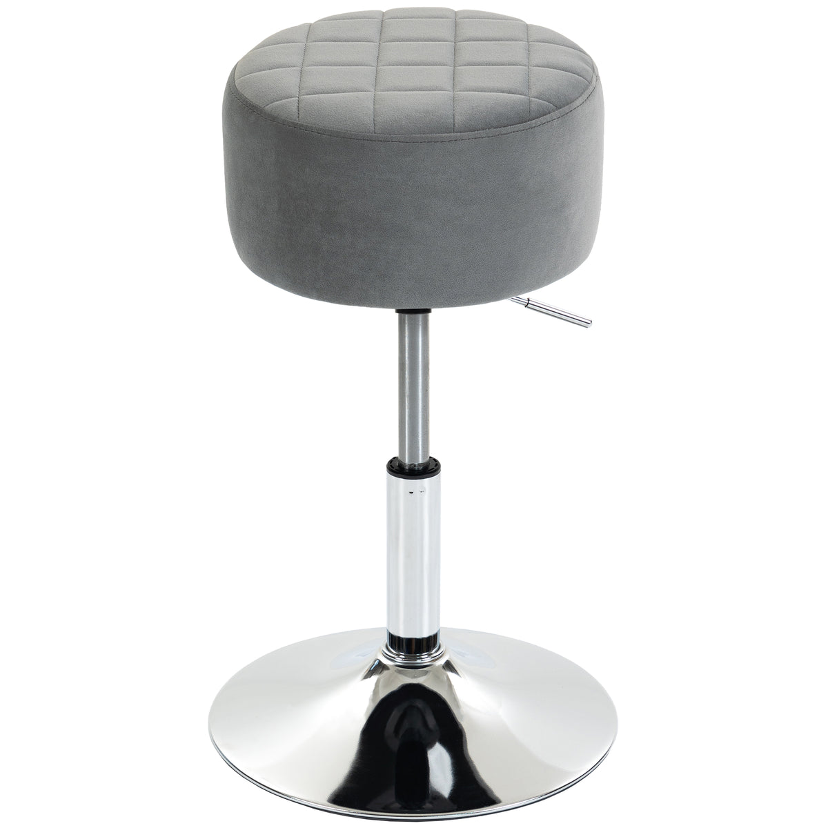 Velvet Bar Stool 38.5cm Wide Adjustable - Velmora