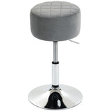 Velvet Bar Stool 38.5cm Wide Adjustable - Velmora