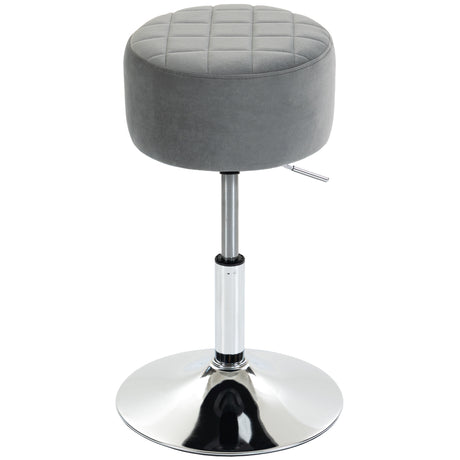 Velvet Bar Stool 38.5cm Wide Adjustable - Velmora