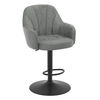 Velvet Bar Stool With Black Base - Orton