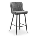 Velvet Bar Stool With Metal Legs - Luxe