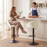 Velvet Bar Stools 51cm Wide in Set Of 2 - Velmora