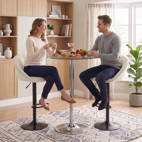 Velvet Bar Stools 51cm Wide in Set Of 2 - Velmora