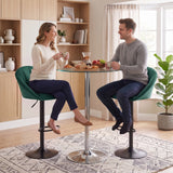 Velvet Bar Stools 51cm Wide in Set Of 2 - Velmora