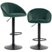 Velvet Bar Stools 51cm Wide in Set Of 2 - Velmora