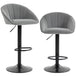 Velvet Bar Stools 51cm Wide in Set Of 2 - Velmora