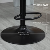 Velvet Bar Stools 57cm Wide in Set Of 2 With Metal Frame Footrest - Velmora