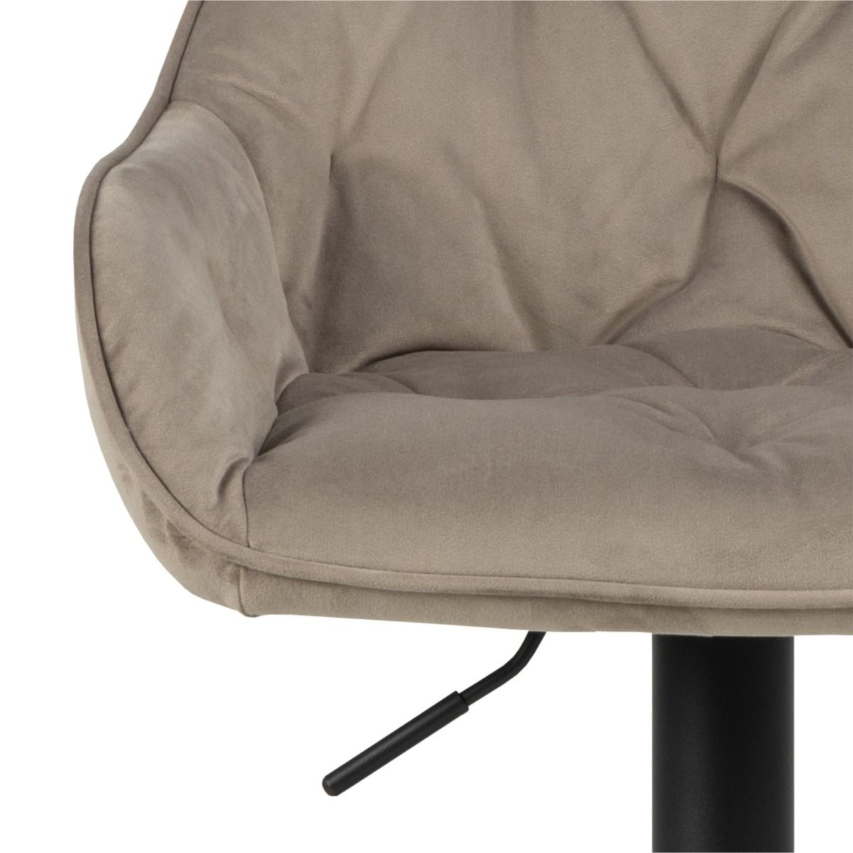 Velvet Bar Stools in Set Of 2 With Gas-Lift And Swivel Function - Brooke