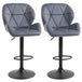 Velvet Bar Stools in Set Of 2 With Metal Frame Footrest - Velmora