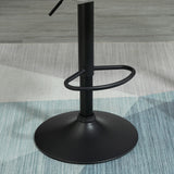 Velvet Bar Stools in Set Of 2 With Metal Frame Footrest - Velmora