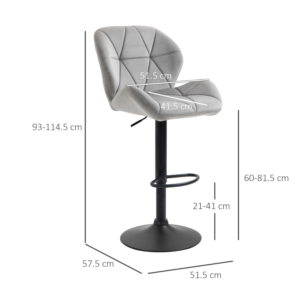 Velvet Bar Stools in Set Of 2 With Metal Frame Footrest - Velmora