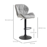Velvet Bar Stools in Set Of 2 With Metal Frame Footrest - Velmora