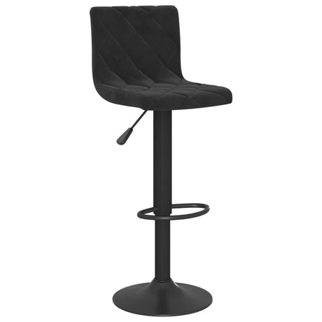 Velvet Bar Stools in Set Of 2 With Black Base - Vantage Home