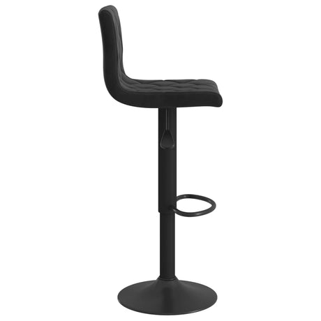 Velvet Bar Stools in Set Of 2 With Black Base - Vantage Home
