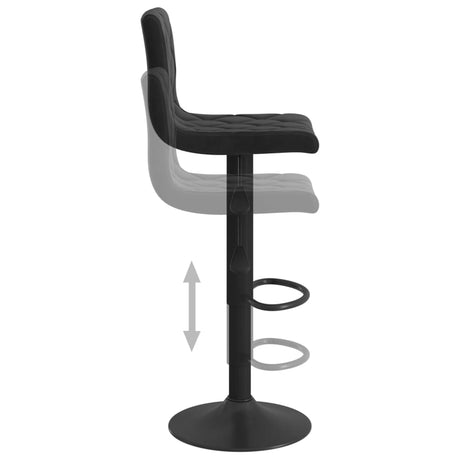 Velvet Bar Stools in Set Of 2 With Black Base - Vantage Home
