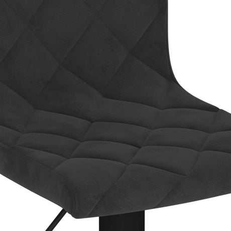 Velvet Bar Stools in Set Of 2 With Black Base - Vantage Home