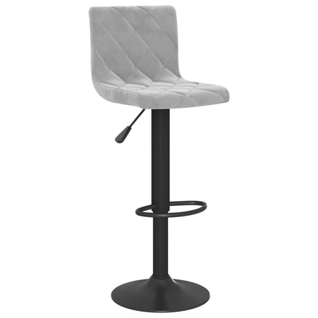 Velvet Bar Stools in Set Of 2 With Black Base - Vantage Home