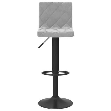 Velvet Bar Stools in Set Of 2 With Black Base - Vantage Home