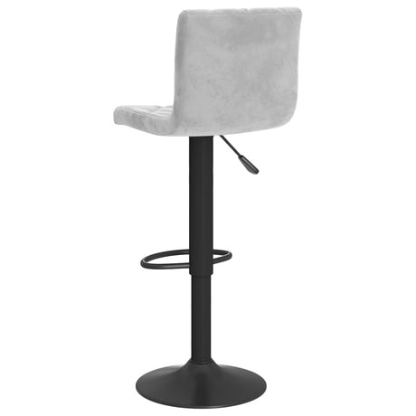 Velvet Bar Stools in Set Of 2 With Black Base - Vantage Home