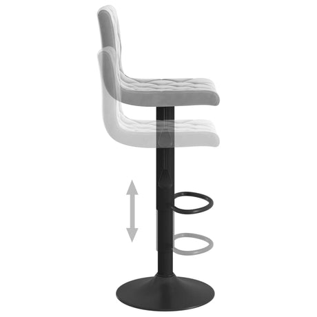 Velvet Bar Stools in Set Of 2 With Black Base - Vantage Home