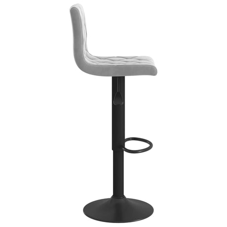 Velvet Bar Stools in Set Of 2 With Black Base - Vantage Home