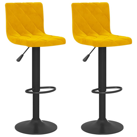 Velvet Bar Stools in Set Of 2 With Black Base - Vantage Home