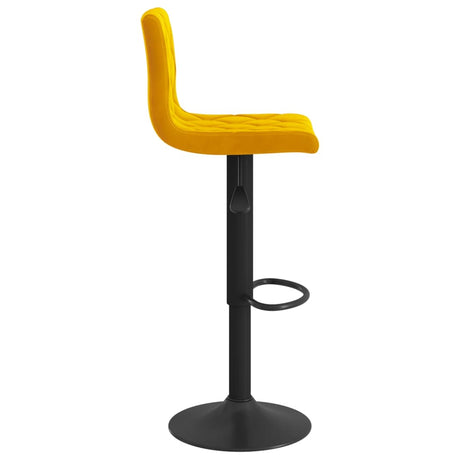 Velvet Bar Stools in Set Of 2 With Black Base - Vantage Home