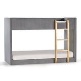 Velvet Bunk Bed With Ladder - Daytona