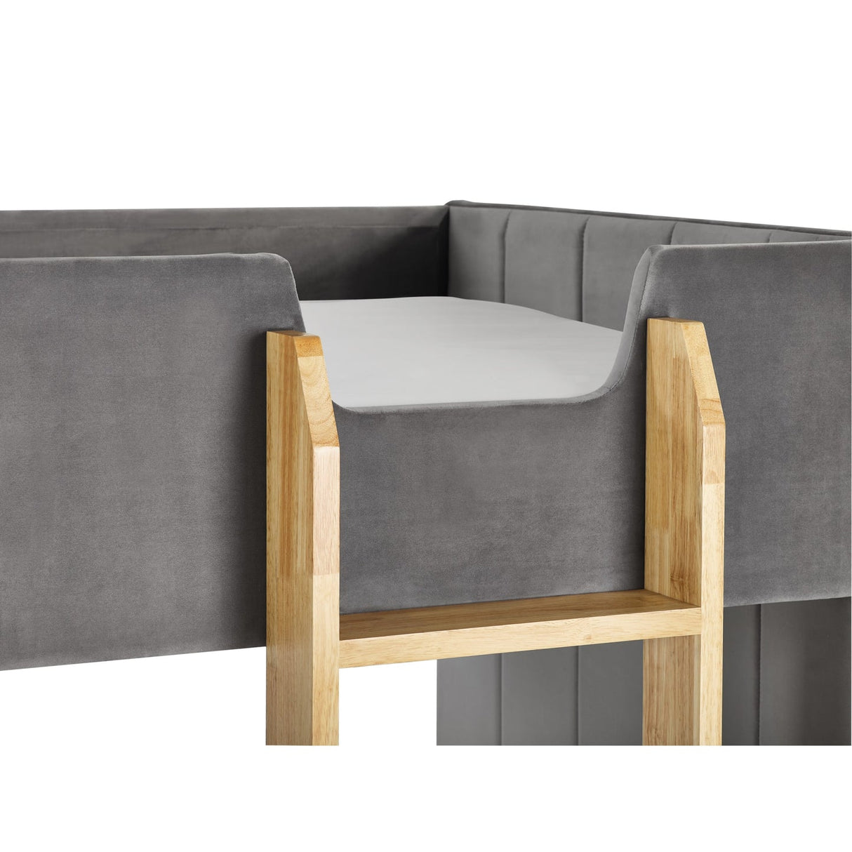 Velvet Bunk Bed With Ladder - Daytona