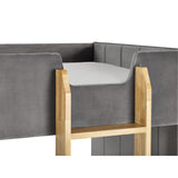 Velvet Bunk Bed With Ladder - Daytona