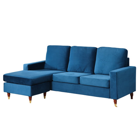 Velvet Corner Sofa 199cm Wide Reversible - Kensington Home