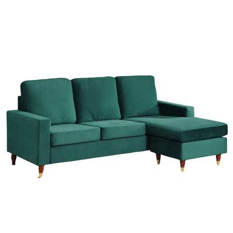 Velvet Corner Sofa 199cm Wide Reversible - Kensington Home