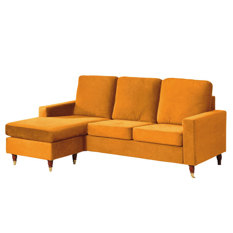 Velvet Corner Sofa 199cm Wide Reversible - Kensington Home