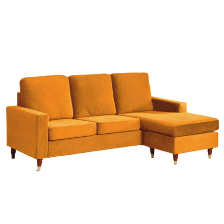 Velvet Corner Sofa 199cm Wide Reversible - Kensington Home