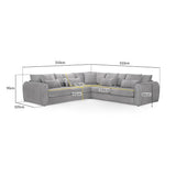 Velvet Corner Sofa Large - Mirabel