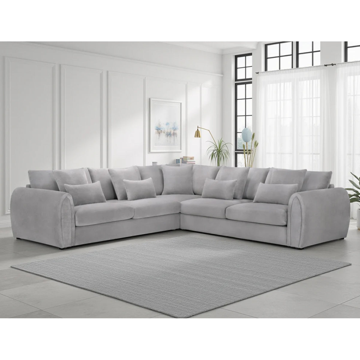 Velvet Corner Sofa Large - Mirabel