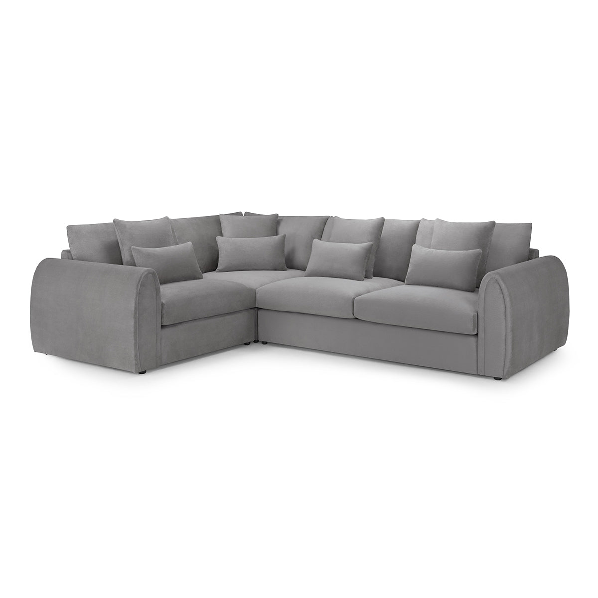 Velvet Corner Sofa Left Hand Facing - Mirabel